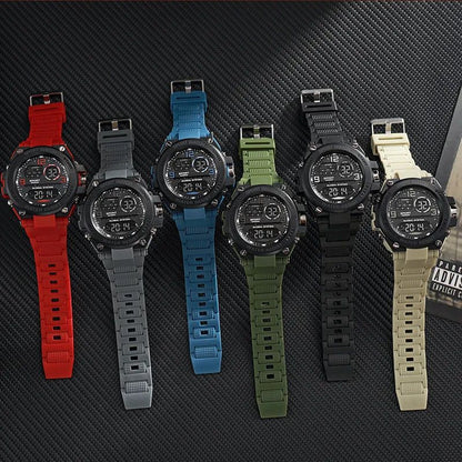 Men Watch Outdoor Sport Watches Multifunction Electronic Watches Anti Drop and Shock-absorbing Wristwatches, Chrono Waterproof Men Watches Led Digital Watch