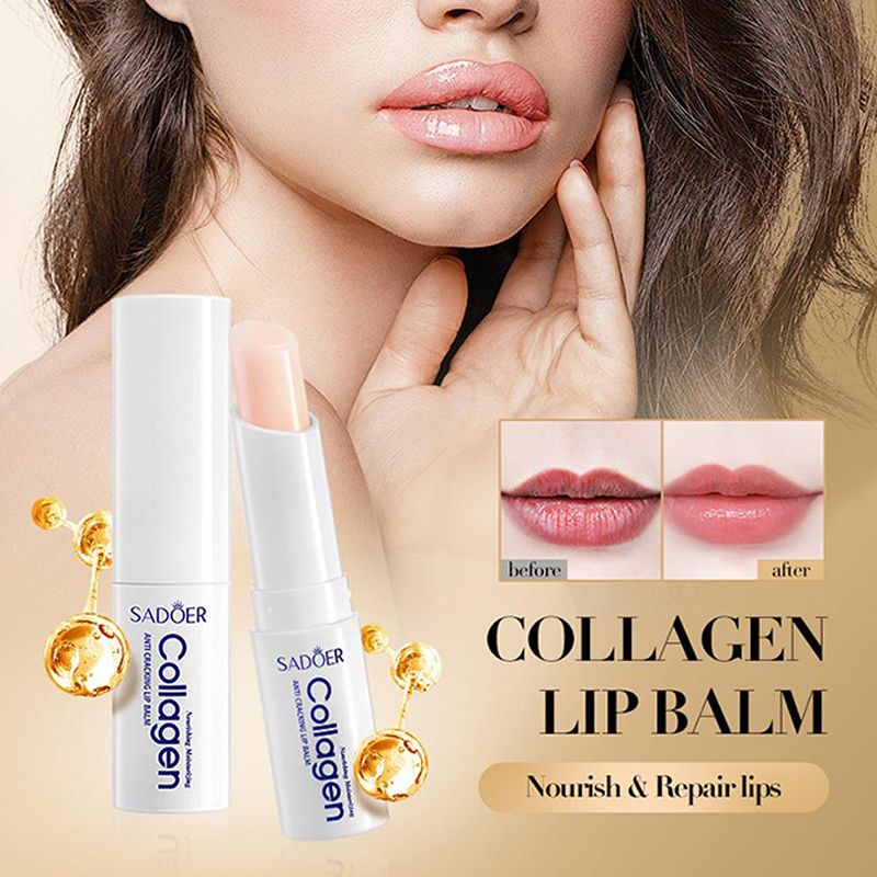 Collagen Lip Balm Lasting Moisturizing Anti Cracking Repair Nourishing Improve Hydration Plumping Lipstick Skin Care