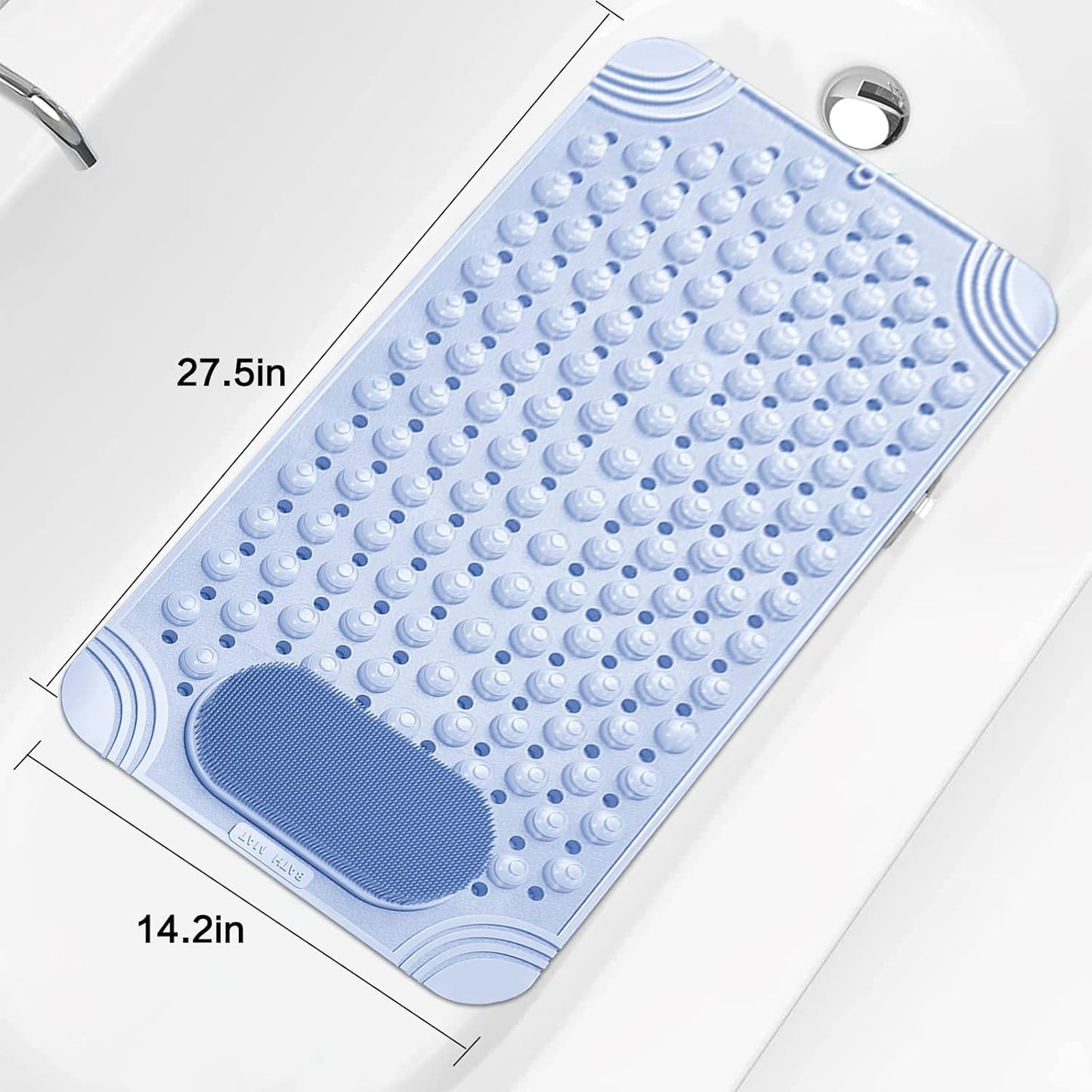 Bath Tub Mat Shower Mat Non Slip Bathtub Mats with Suction Cups Bath Mat for Tub Bathroom Mats Machine Washable