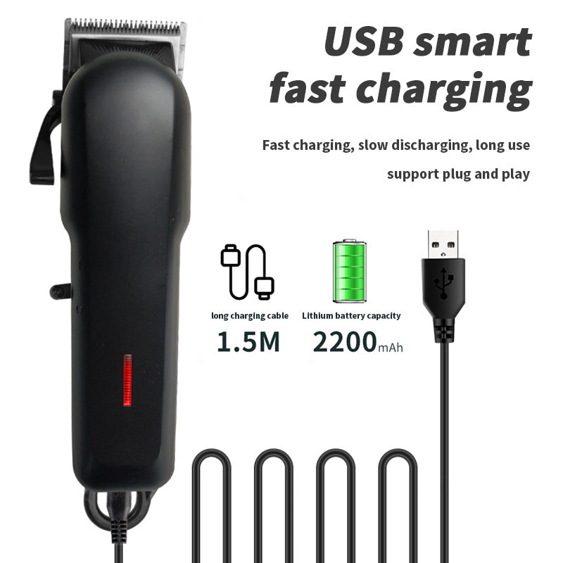 Hair Clipper Oil Head Electric Push Shear USB Charging Hair Trimmer for Men Women Household Travel Electric Barber Machine