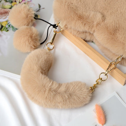 New Arrival Women's Bags Imitation Rabbit Hair Cute Fashion Love Bag Women's Handbag Plush Bag