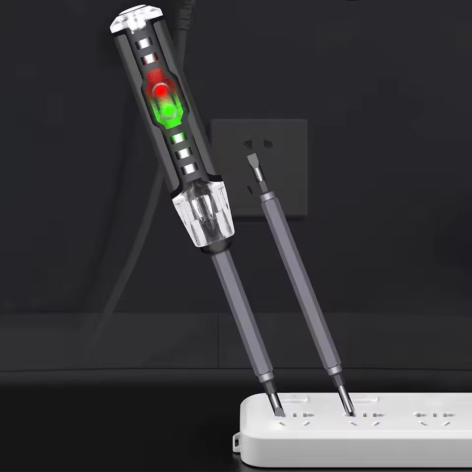 Electrical Tester Pen 2-In-1 Electricity Detector Strong Magnetic Tester Pen High Torque Slotted Electric Pen Electrical