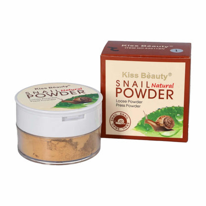 Kiss Beauty 2 In 1 Snail Natural Loose Powder + Pressed Powder