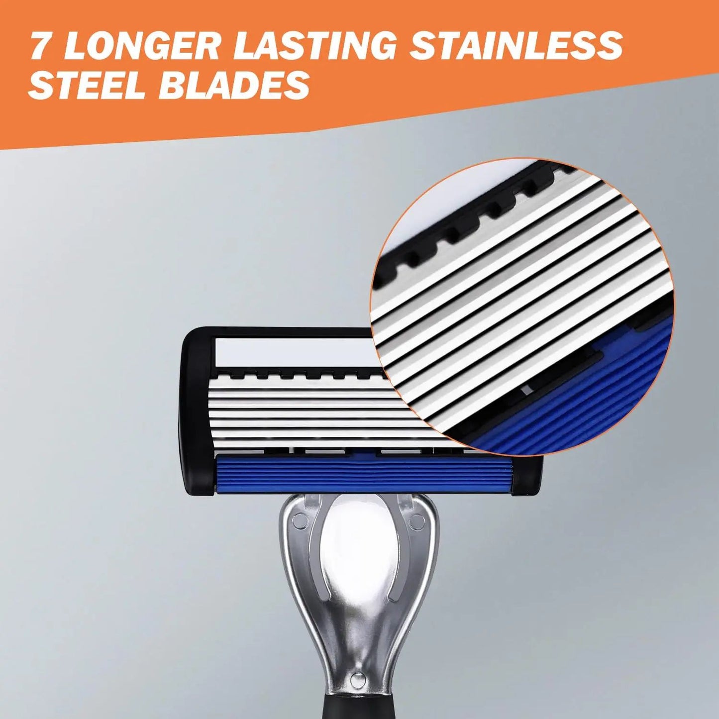 Men Shaver Razor Barber Tools Facial Hair Razor 7 Layers Blades High Quality Antique Shaving Knife Shaver With Replacement Head