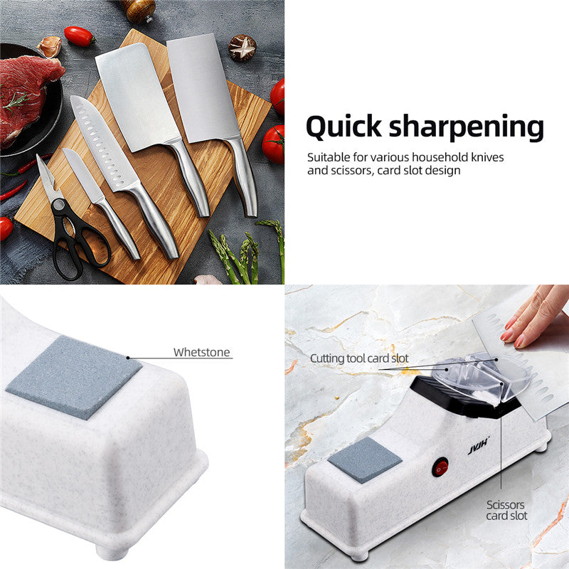 Automatic Knife Sharpener Electric Household Multifunctional Small Private Sharpener USB Rechargeable Fast Sharpening Stone Whetstone Grindstone Kitchen Knives Scissor Grinder Sharpener