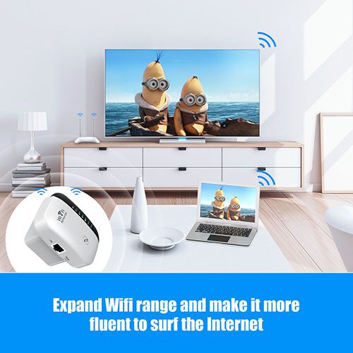 Upgraded Version 300Mbps Wireless WIFI Repeater 2.4G Booster Router WiFi Range Extender With network cable Wi-Fi Signal Amplifier 802.11N Network Card Adapter For PC 7 Status Light Wireless Repeater