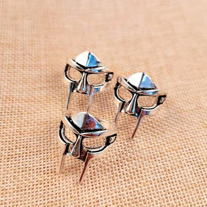 Vintage Goth Mf Doom Mask Adjustable Joint Ring For Men Gladiator Punk Egyptian Pharaoh Male Open Ring Jewelry