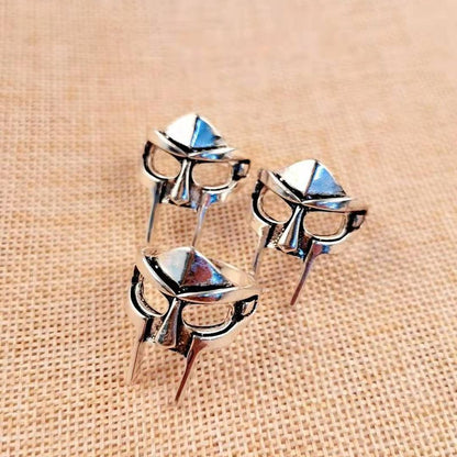 Vintage Goth Mf Doom Mask Adjustable Joint Ring For Men Gladiator Punk Egyptian Pharaoh Male Open Ring Jewelry
