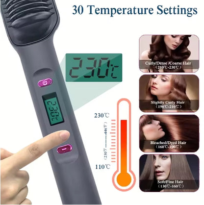 Electric Hot Combs Multifunctional Straight Hair Straightener Comb Negative Ion Anti-Scalding Styling Tool Straightening Brush