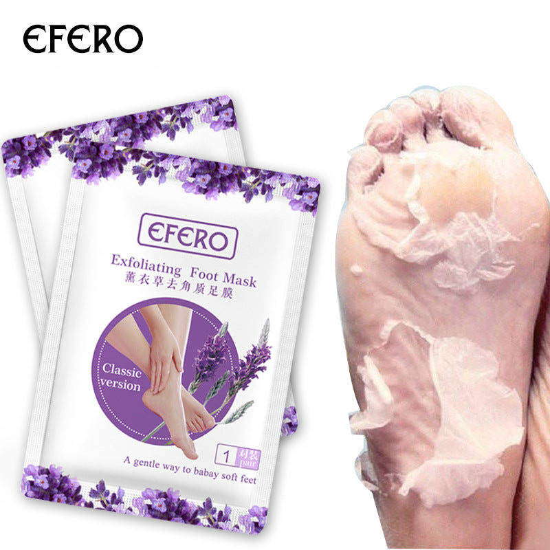 Exfoliating Foot Mask Pedicure Socks Exfoliation for Feet Mask Remove Dead Skin Heels Foot Peeling Mask for Legs with lavender extract Beauty and skin
