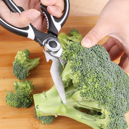 Kitchen Scissors Stainless Steel Multifunctional Kitchen Household Scissors Bone Scissors Chicken Wings Fish Killing