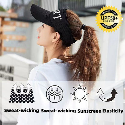 Women's sun hats Breathable sun hat outdoor ladies versatile top less baseball visor empty top hat cap