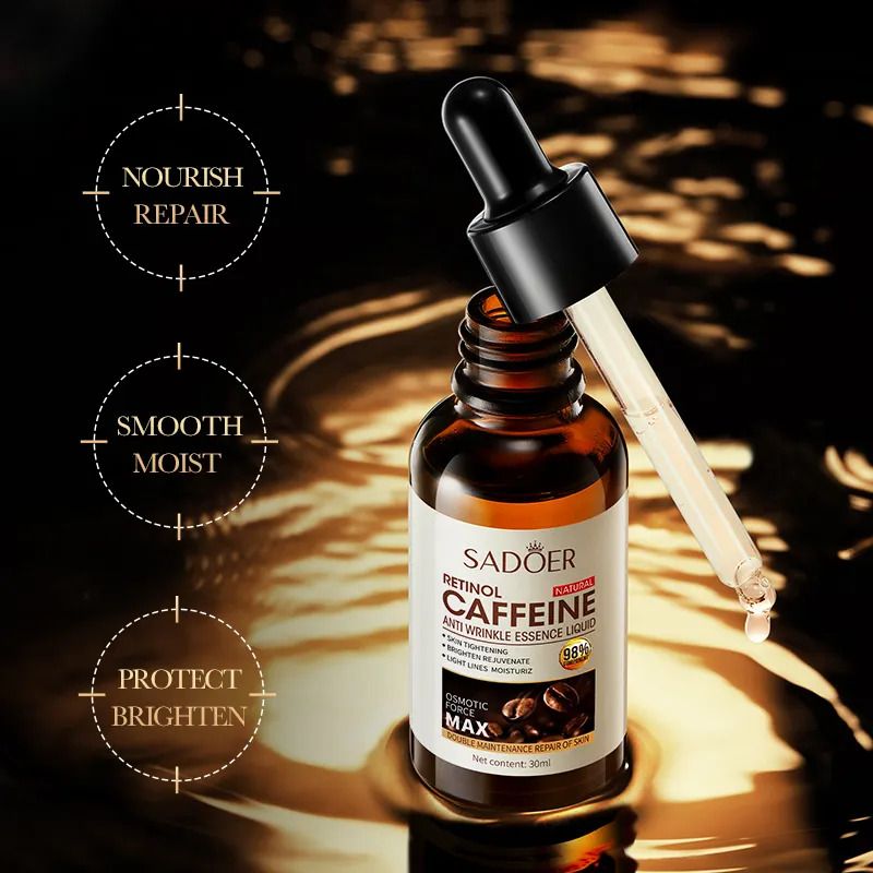 2 Pieces Sadoer Anti Aging Retinol Caffeine Face Wash + Skin Tightening Anti Wrinkles Essence, Facial Cleanser + Essence, Can add Vitamin C, the Duo Guarantee Anti Wrinkles, Anti Aging, Fade Fine Line