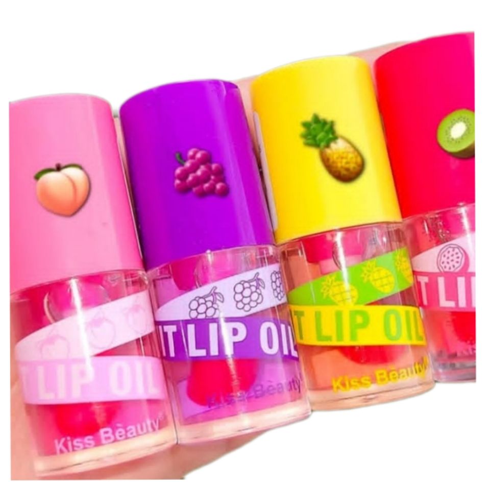 1pc Magic Lip Oil Fruity Kiss Beauty Makeup Hydrating Plumping Lip Gloss Coat For Cute Makeup Lipsticks Tinted Clear Serum Fruit Pineapple Grape Peach Lip Balm Oils Cosmetics