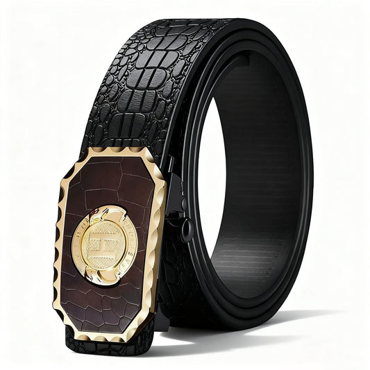 New Men Belts High Quality Leopard Belt Success Men Belt Business Automatic Buckle Fashion Trend Casual All-match Belt Men Accessories