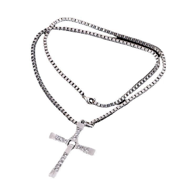 Men's NK Exquisite Stainless Steel Necklace Cross Speed and Passion Cold Style Necklace Personality No Fading Chain