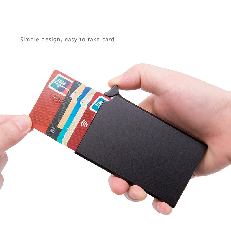 Men's Metal Aluminum Alloy Credit Card Case Automatic Card Holder