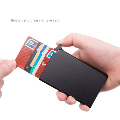 Men's Metal Aluminum Alloy Credit Card Case Automatic Card Holder