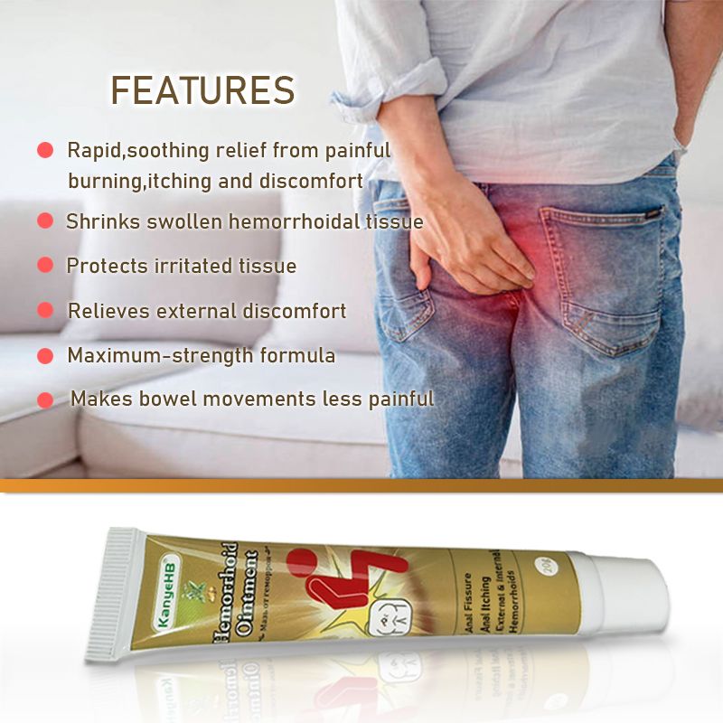 New Herbal Hemorrhoid Ointment Treatment Internal External Anal Fissure & Anal Swell Bleed Counterpain Cream Hemorrhoids Ointment Herbal Internal And External Piles Pain Relief Cream