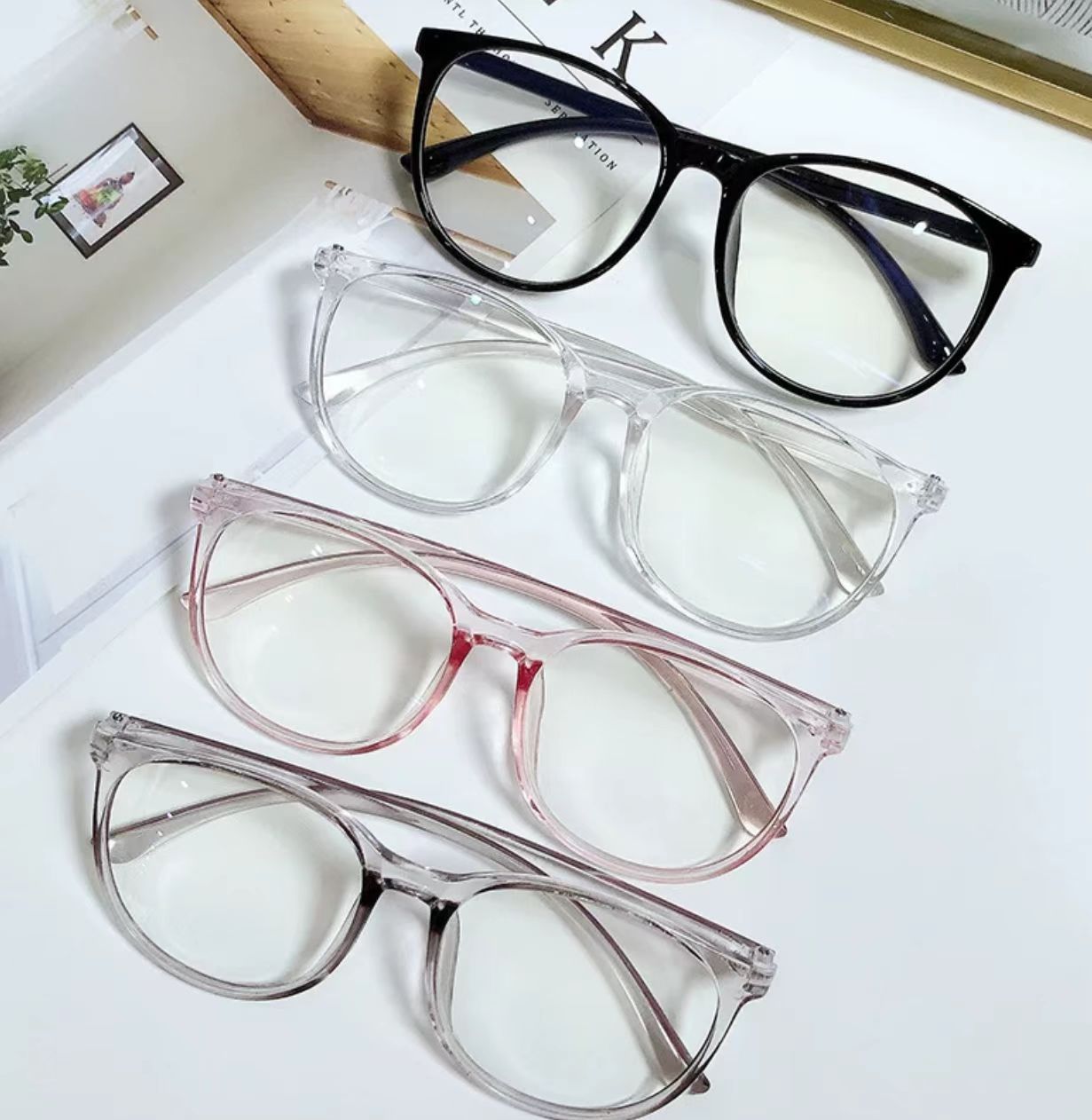 Transparent Computer Glasses Frame Women Men Anti Blue Light Eyewear Blocking Glasses Optical Spectacle Eyeglass Eyewear Frames