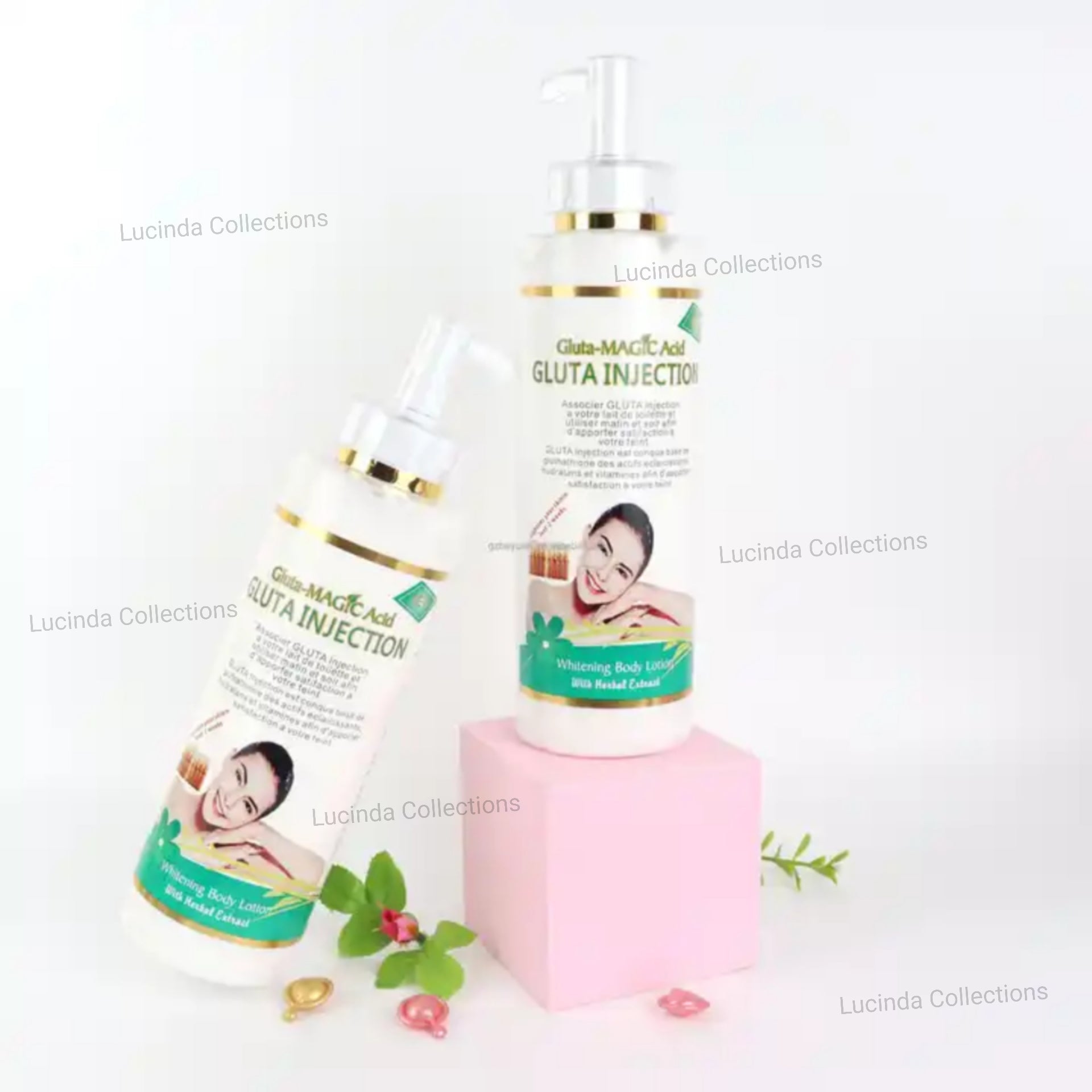 Gluta-Magic Acid Gluta Injection Whitening Body Lotion with Herbal Extract