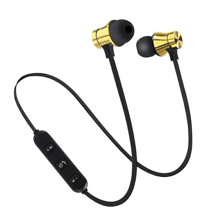 Magnetic Bluetooth Earphones Sports Wireless Earbuds Super Bass With Mic For All Smart Phones Stereo Sports Waterproof Earbuds Wireless in-ear Headset with Mic