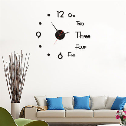 3d Wall Clock Luminous Creative Modern Concise Acrylic DIY Wall Clocks Home Decoration