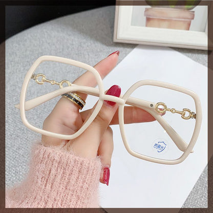 Women's Oversized Glasses Square Frame Designer Frames Optical Glasses Latest Glasses Frames Optical for Girl Blue Light Blocking Gaming Designer Glasses