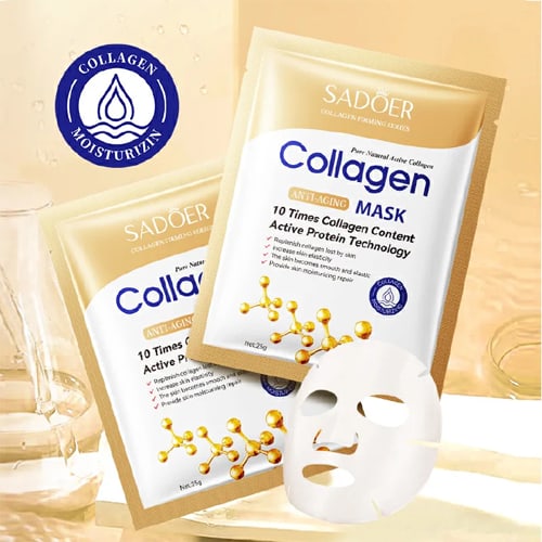10PCS Anti-wrinkle Collagen Face Mask Moisturizing Anti-aging Repair Brightening skincare Oil-Control Replenishment Whitening Aloe Face Care Face Sheet Mask Facial Masks Skin Care