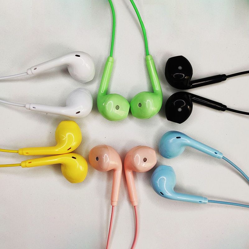 3.5mm Round Hole U19 Macaron Multi-Color Optional Wired Earphones With Microphone Universal Earphones For Mobile Phones Laptop PC