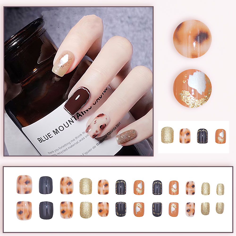 Fashion fake nail patch Wearable Nail patch Reusable nail patch wearable nail removable nail patch finished