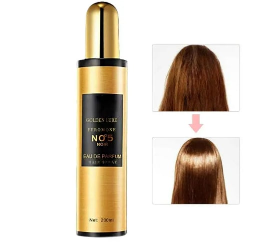 3 in 1 L'Uodais Hair Repair Oil Serum + NO°5 Noir + Curl Keeper Spray Smoothing Damaged Hair Treatment & Scalp Care Product Hair Fragrance Spray For Women