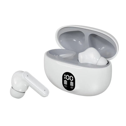 Wireless Earbuds Bluetooth Earphones HiFi Ear Buds Bass Stereo Bluetooth Headphones with ENC Noise Cancelling Mic IP7 Waterproof in Ear LED Display Charging Case Ear Buds for Pad Workout Sports