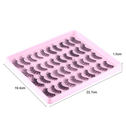 20 pairs faux mink lashes of mixed natural thick false eyelashes artificial fiber eyelashes messy slim eyelashes 30 effect natural false eyelashes