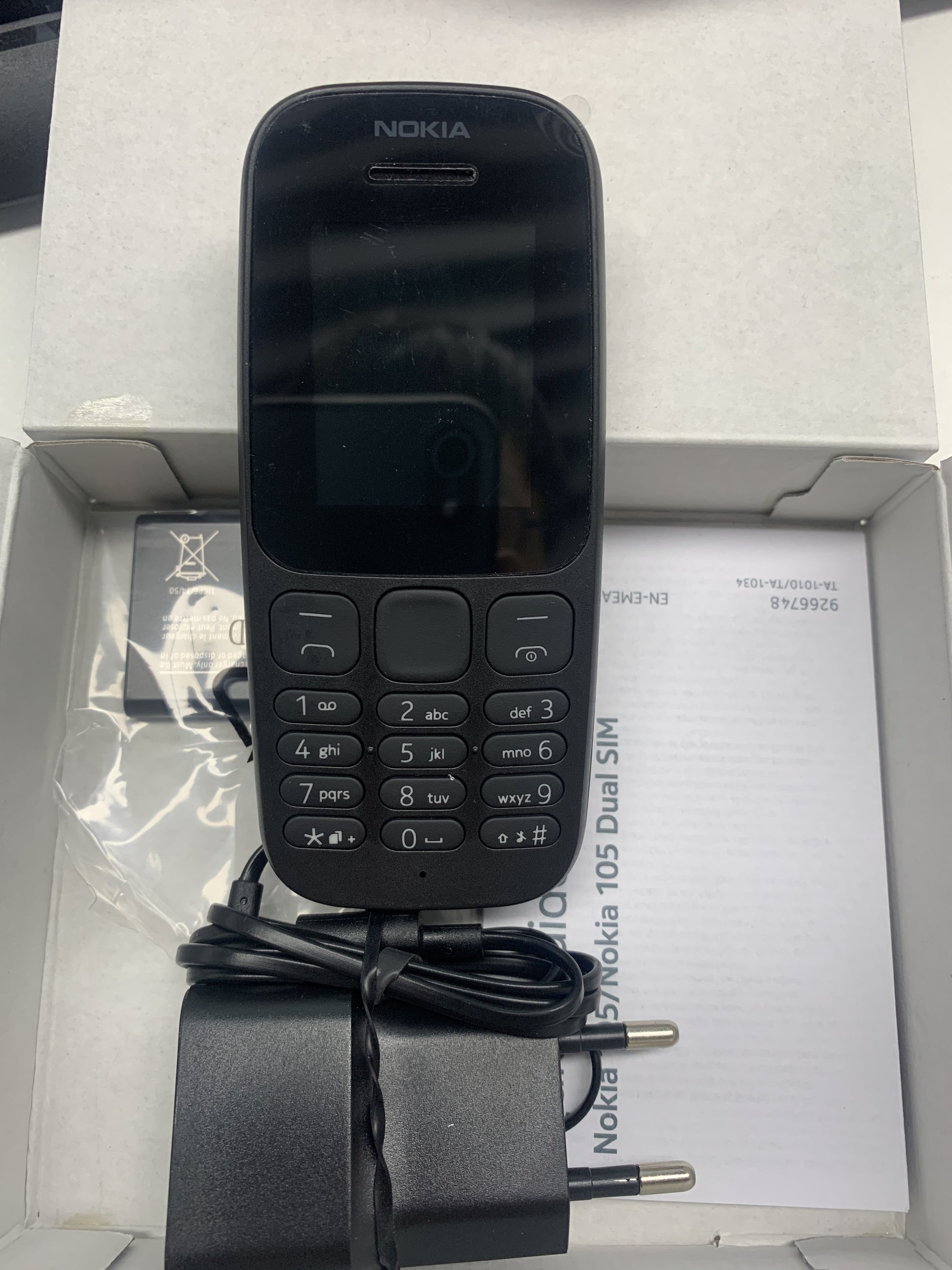 Refurbished Phone Nokia 105 2017 (Dual SIM) 800mAh 1.4" Unlocked Phone Long Power Super Signal Durable Classic Portable Shock Resistant Super Durable Nokia 105