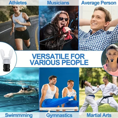 Portable Lung Capacity Abdominal Breathing Trainer With Adjustable Resistance Lmprove Your Lung Capacity And Sleep Quality Silicone Breathing Fitness Exercise Equipment Portable Throat Adjustable