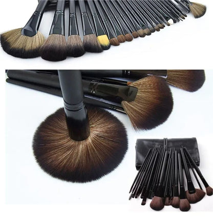 New Arrivals Makeup Brush Sets 24 pcs/Set Professional Cosmetics Brushes Foundation Powder Eyebrow Eyeshadow Blending Blush Brushes Beauty Make Up Kit Tool + Bag