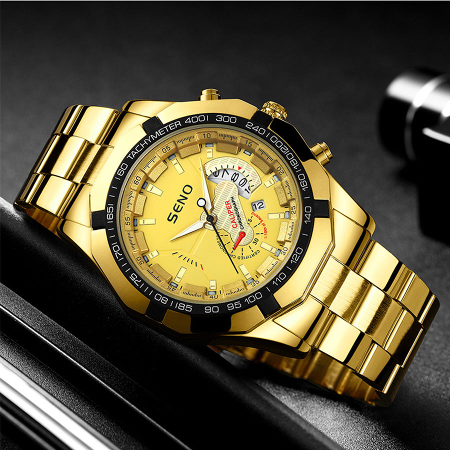 Large Dial Watches for Men Waterproof Mens Watch Calendar Fashion Business Watch