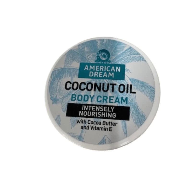 Coconut Oil Body Cream American Deep Moisturizing with Cocoa Butter & Vitamin E 500 ml – Nourishing Hydration for Dry Skin, Blemish & Stretch Mark Fade (All Skin Types