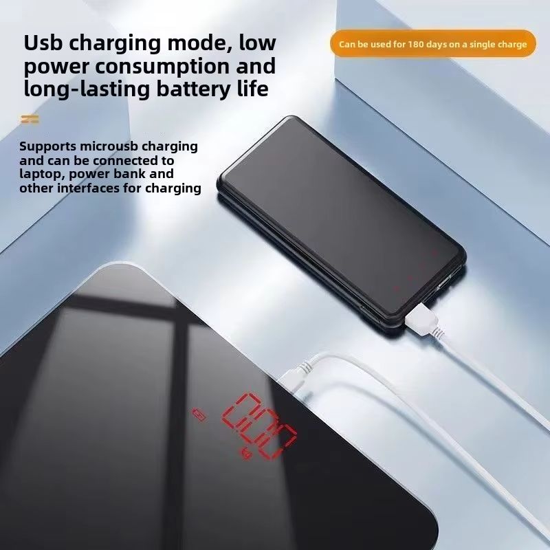USB Charging Electronic Scale Intelligent Weighing Scale Household Small Electronic Weighing Precision Body Scale Weight