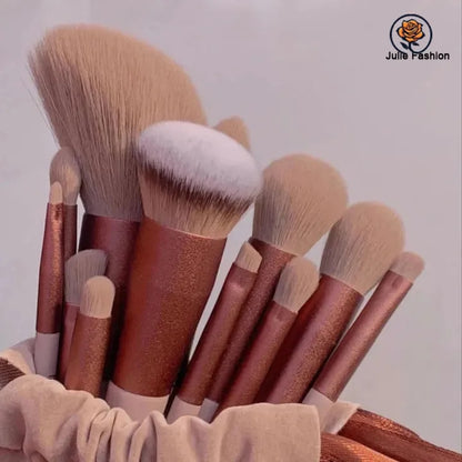 13Pcs Makeup Brushes Set Foundation Powder Eyeshadow Concealer Blending Makeup brush set Beauty Tool with Storage Bag
