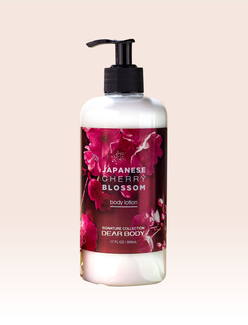Dear Body Japanese Cherry Blossom Body Lotion 500ml Signature Collections Skin Care Body Care Body Lotions With Vitamin E and Aloe Vera Extracts Body Lotions