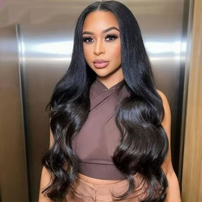 Glueless Women Wigs Human Hair Body Wave Wig Black Long Curly Ladies Hair For Women Gift