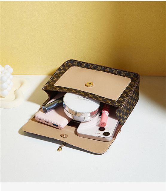 Simple chain bag print classic pearl bag flower material small crossbody bags