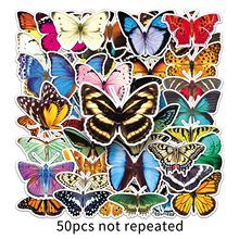 UPHUI 50PCS Stylish Universal DIY Butterfly Stickers Boho Graffiti Stickers for DIY Luggage Laptops Skateboards Motorcycle Bikes Suitcase Decals Graffiti Stickers