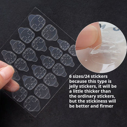 5 Sheets 120pcs/10 Sheets 240pcs/20 Sheets480pcs double-sided jelly glue false nails art tape sticker DIY tips false nails gel makeup tools