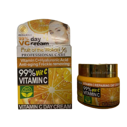 Fruit of the Wokali Vitamin C Day Cream with Hyaluronic Acid, Anti Aging Freckle Removing Firming Repairing Brightening