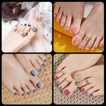 1000pcs Toe Nail Tips, Short Square False Soft Gel Full Cover Toenails, 10 Sizes