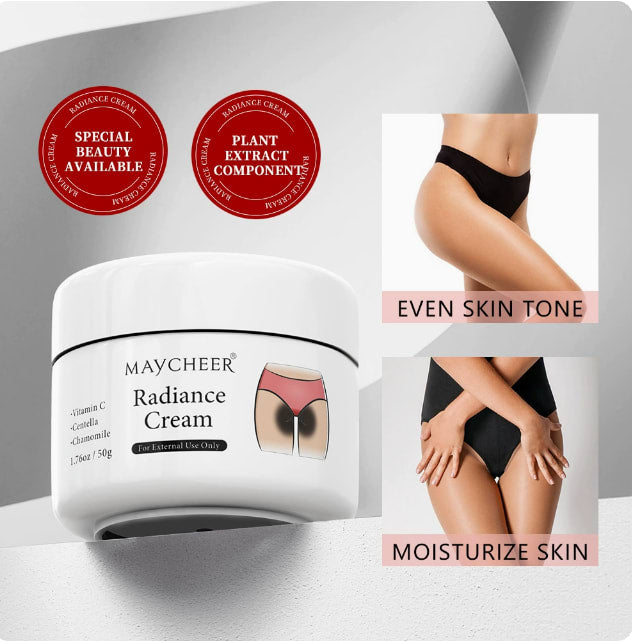 50g Radiance Cream for Illuminating Skin - Contains Vitamin C, For Private Parts, Underarm, Joints, Improve The Look Of Melanin, Illuminating Butt Thigh Inner Skin, 1.76Oz