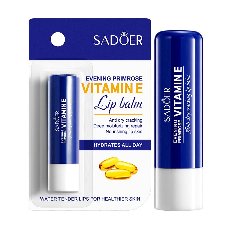 Evening Primrose Vitamin E Lip Balm – Prevents Chapping and Moisturizes Lips for Fall and Winter